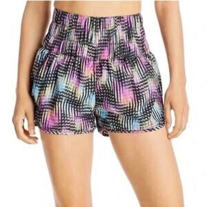 Free People Movement Printed Running Shorts Built-In Liner Elastic Waist Medium